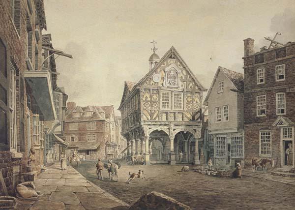 John varley jnr Market Place ,Leominster (mk47) oil painting picture